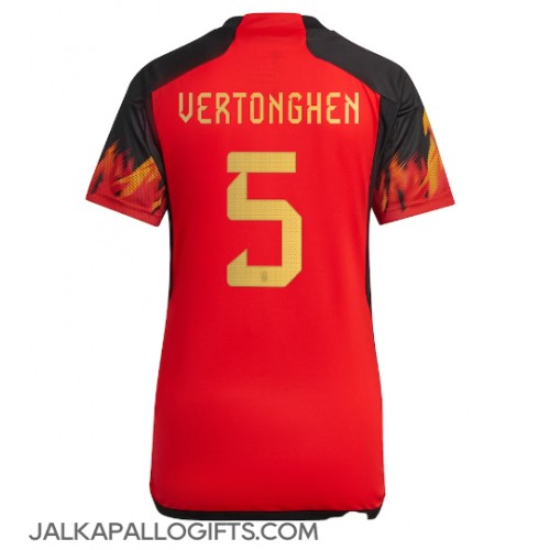 Belgia Jan Vertonghen #5 Kotipaita Naiset MM-kisat 2022 Lyhythihainen
